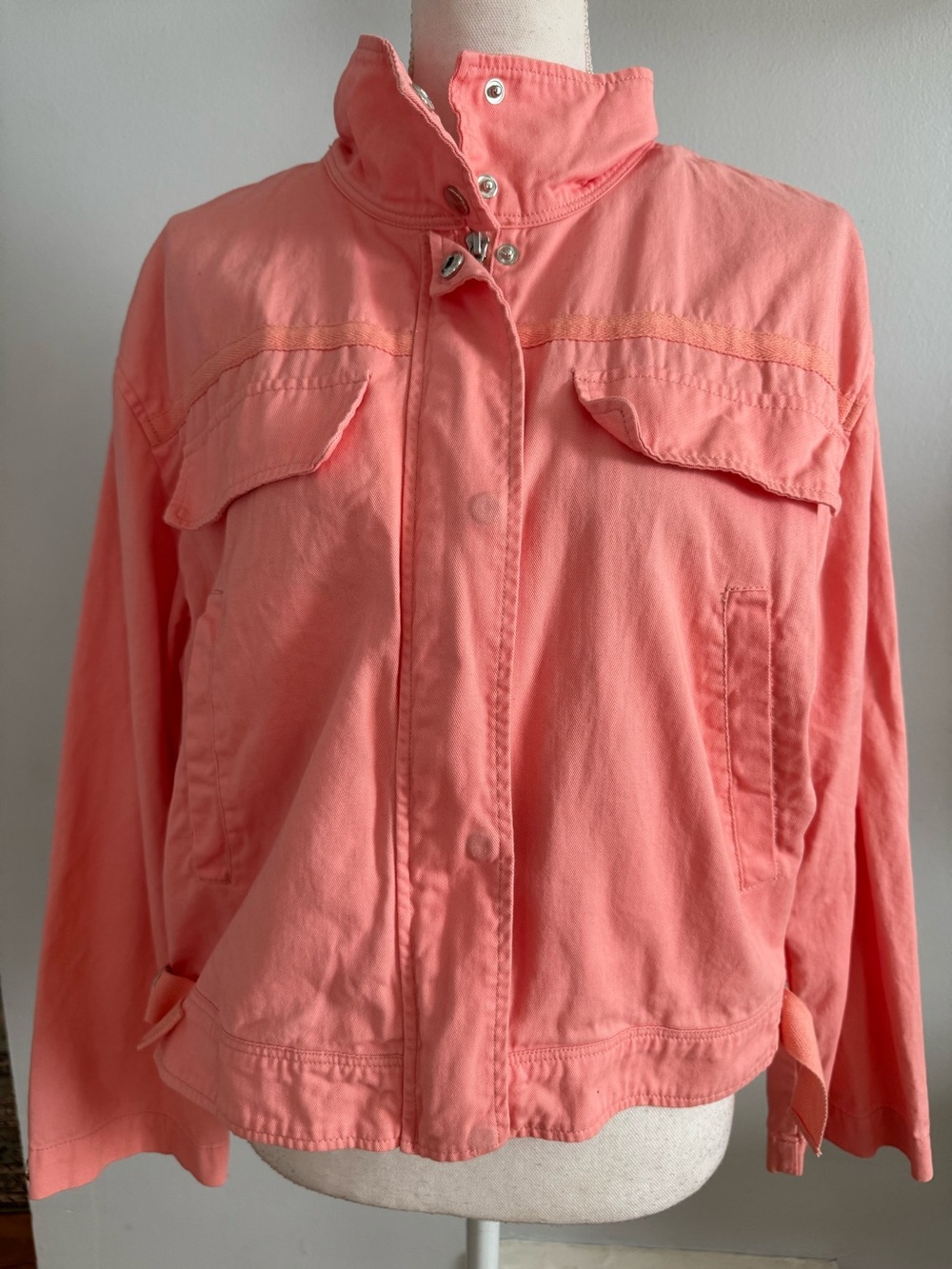 Treasure & Bond woman’s pink cotton utility jacket size Medium
